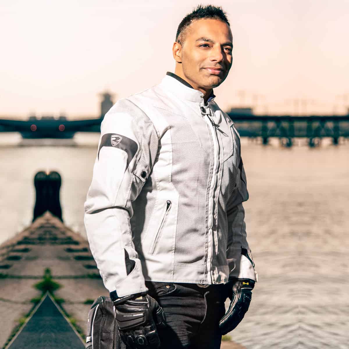 CE-SUMMER TECH GREY MOTORJAS/ AA GEKEURD/ INCL.CE-LEVEL II PROTECTIE