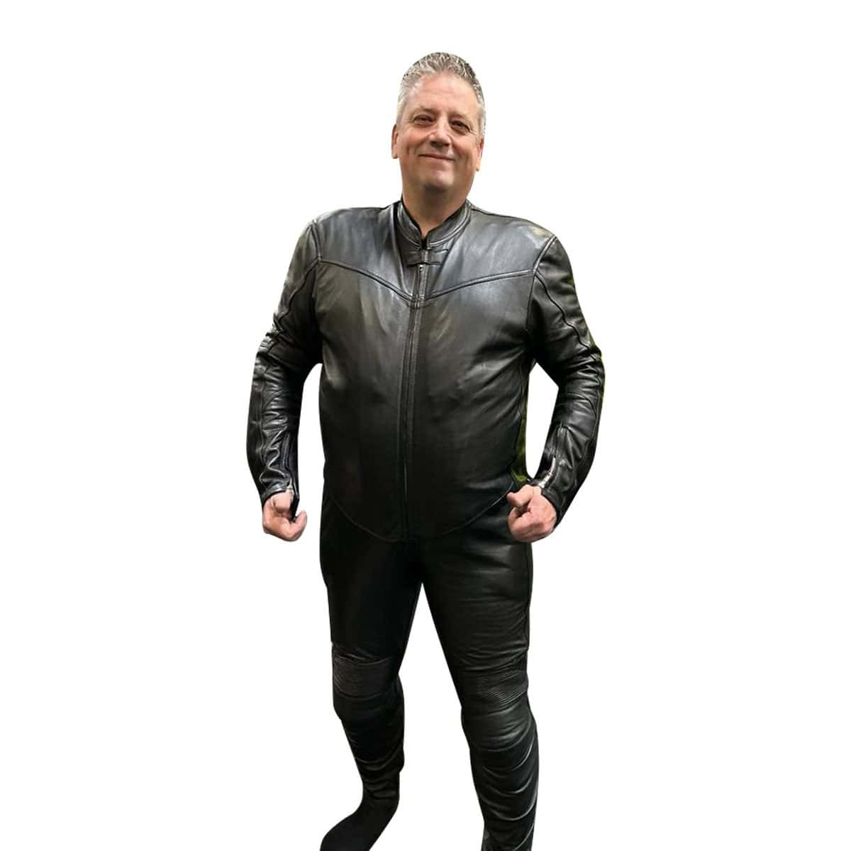 KLASSIEK ANILINE LEREN MAATPAK MET CE LEVEL II PROTECTIE