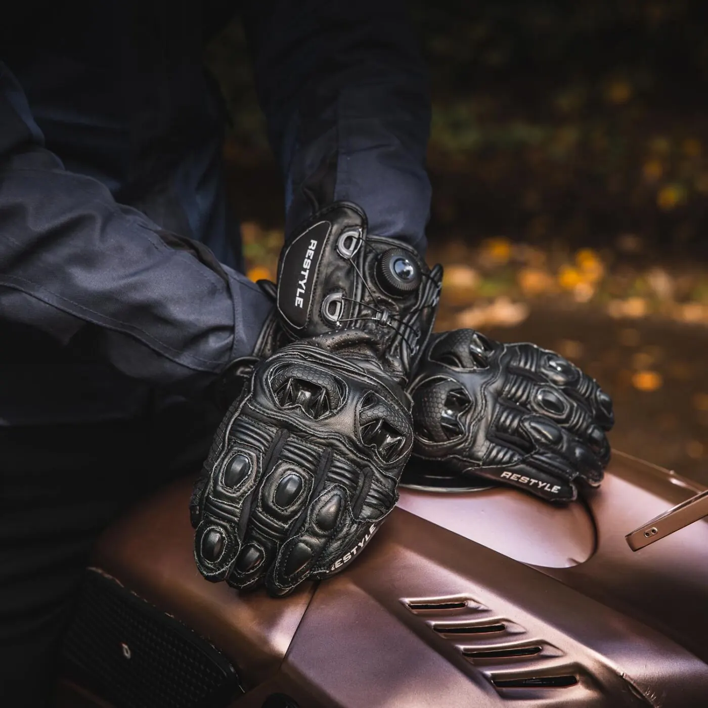 CE-OLIVER BOA Motorhandschoenen Black